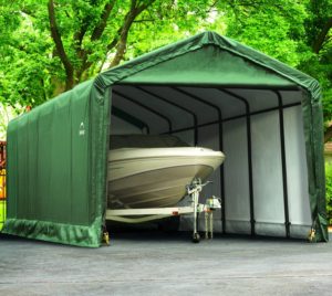 The ShelterLogic ShelterTube extra heavy-duty storage shelter can withstand snow loads up to 43 lbs. per sq. ft. and wind speeds up to 80 MPH! Sturdy shelter is constructed of quality frame and cover components and best-in-class features to 