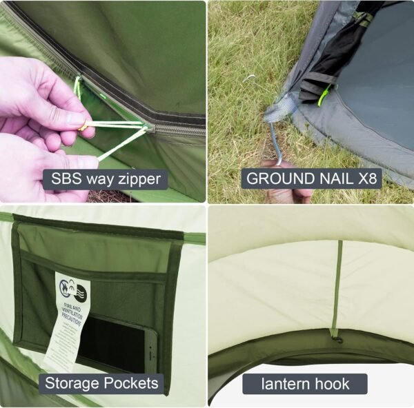 4 Person Easy Waterproof Pop Up Tent -Instant Family Tents - Image 3
