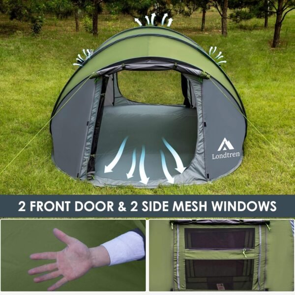 4 Person Easy Waterproof Pop Up Tent -Instant Family Tents - Image 4