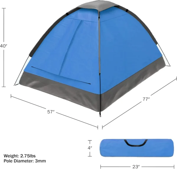 Wakeman 2-Person Dome Tent – Lightweight Camping Tent - Image 6