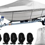 SPORTYOUTH Heavy-Duty Boat Cover 17-19ft – Waterproof 210D